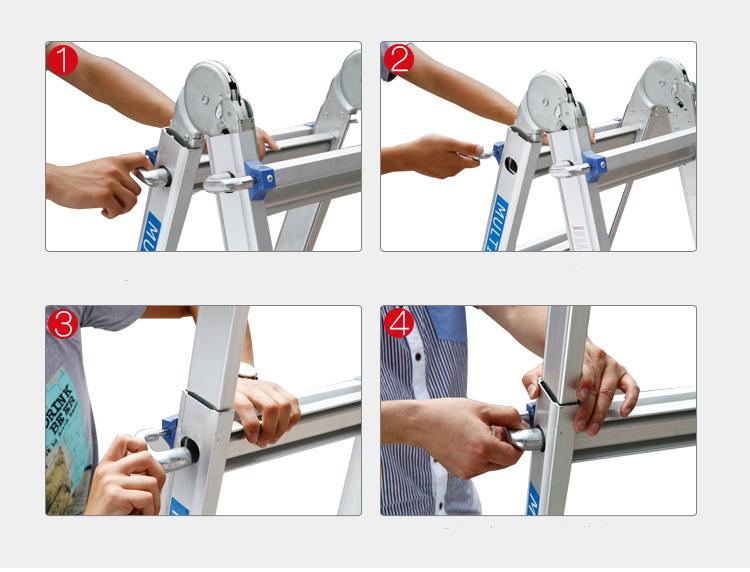 Thang nhôm gấp đa năng DIY TLG-44 1 Thang nhôm gấp đa năng DIY TLG-44